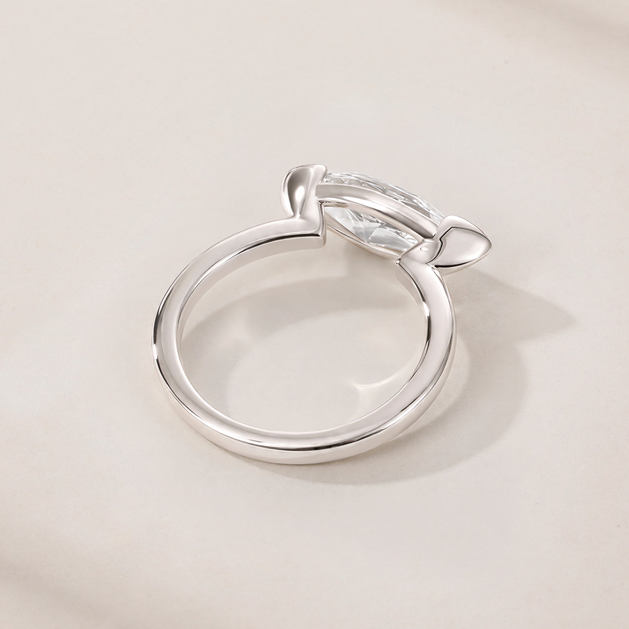 2.5CT East West Marquise Engagement Ring with Western Style