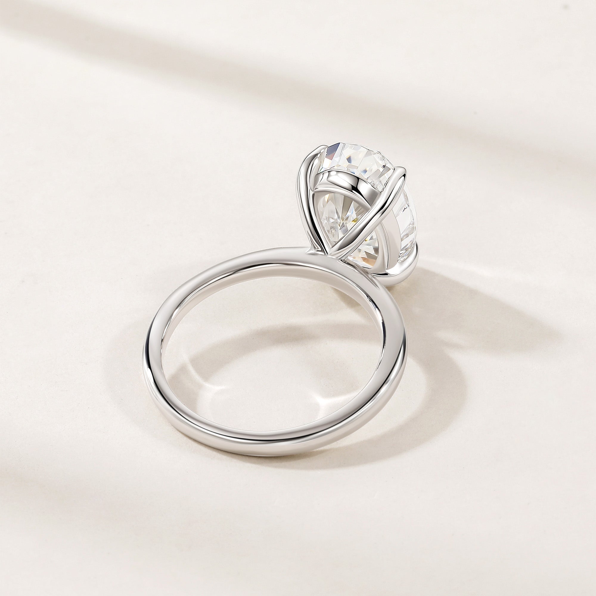 4.5CT Solitaire Elongated Oval Engagement Ring