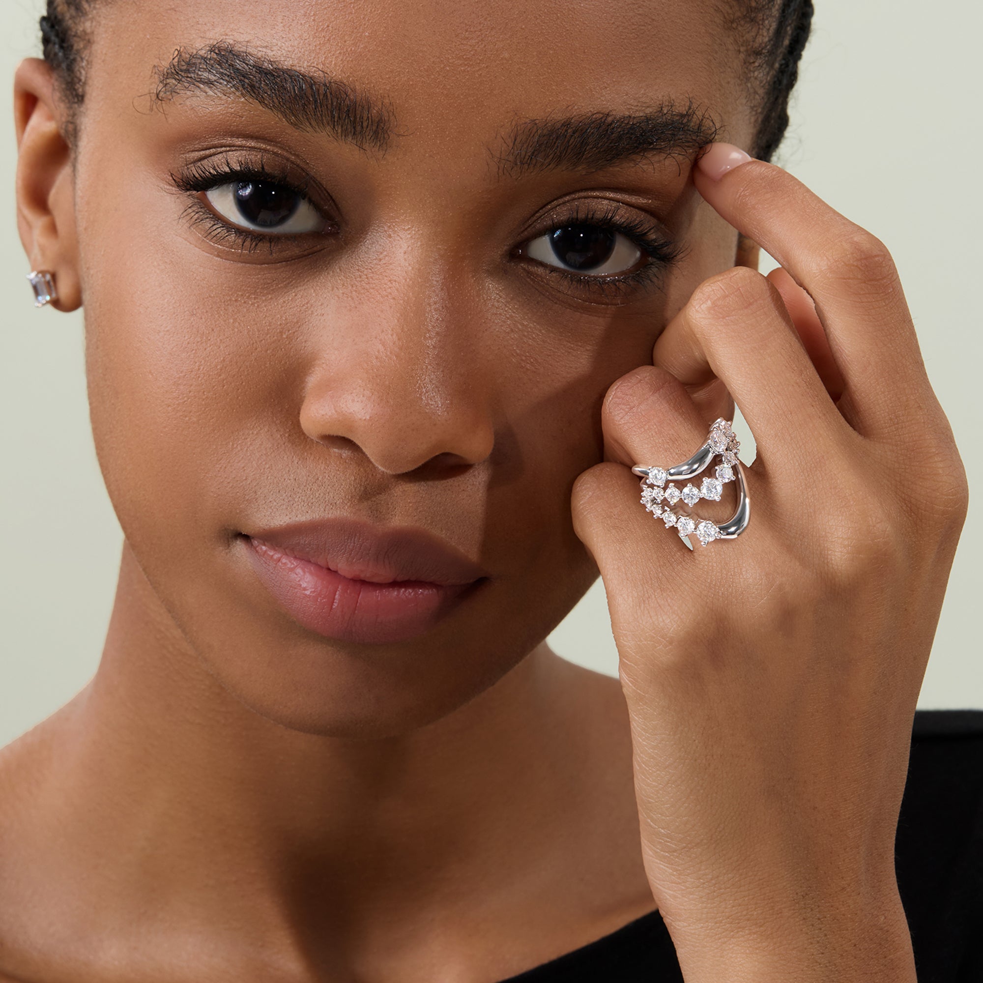 Unique Statement Curved Wedding Rings