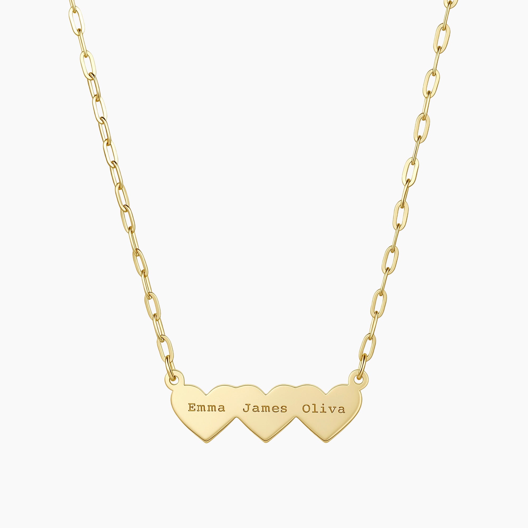 Custom Family Heart Pendant Necklace