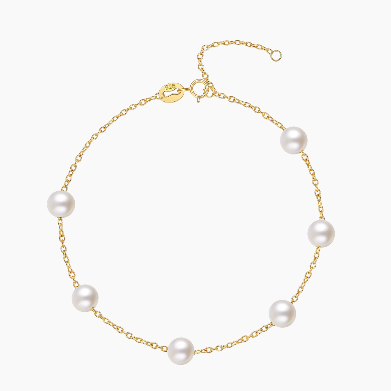 Luminous Freshwater Pearl 925 Sterling Silver Bracelet
