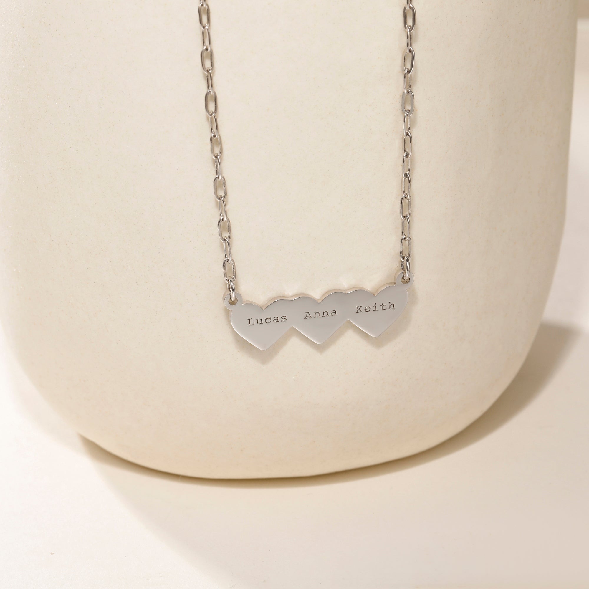 Custom Family Heart Pendant Necklace