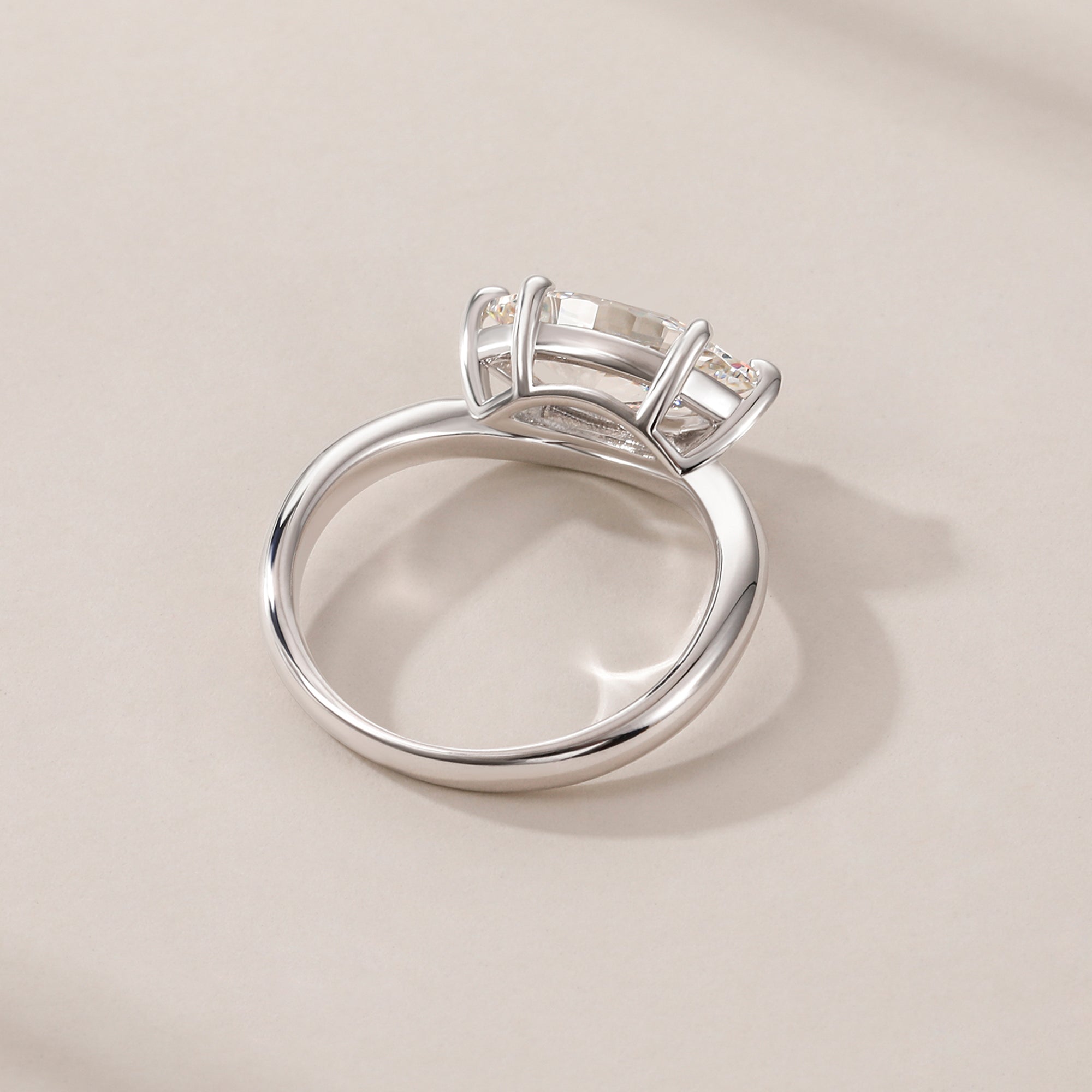 2CT East West Solitaire Marquise Cut Engagement Ring