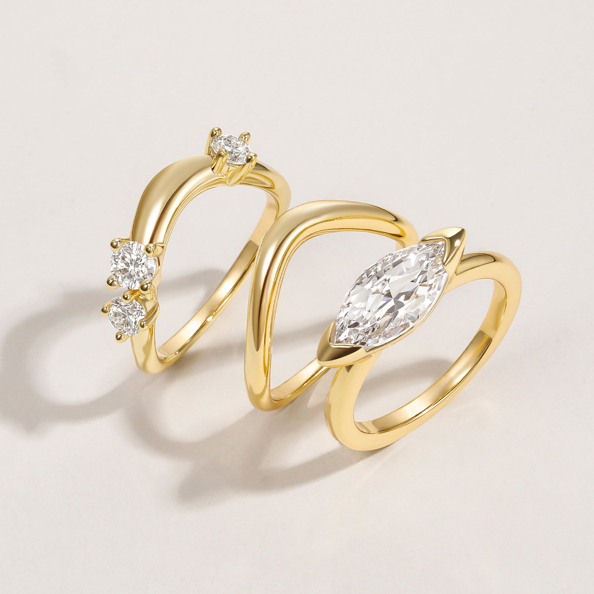 2.5CT East West Marquise Engagement Ring with Western Style