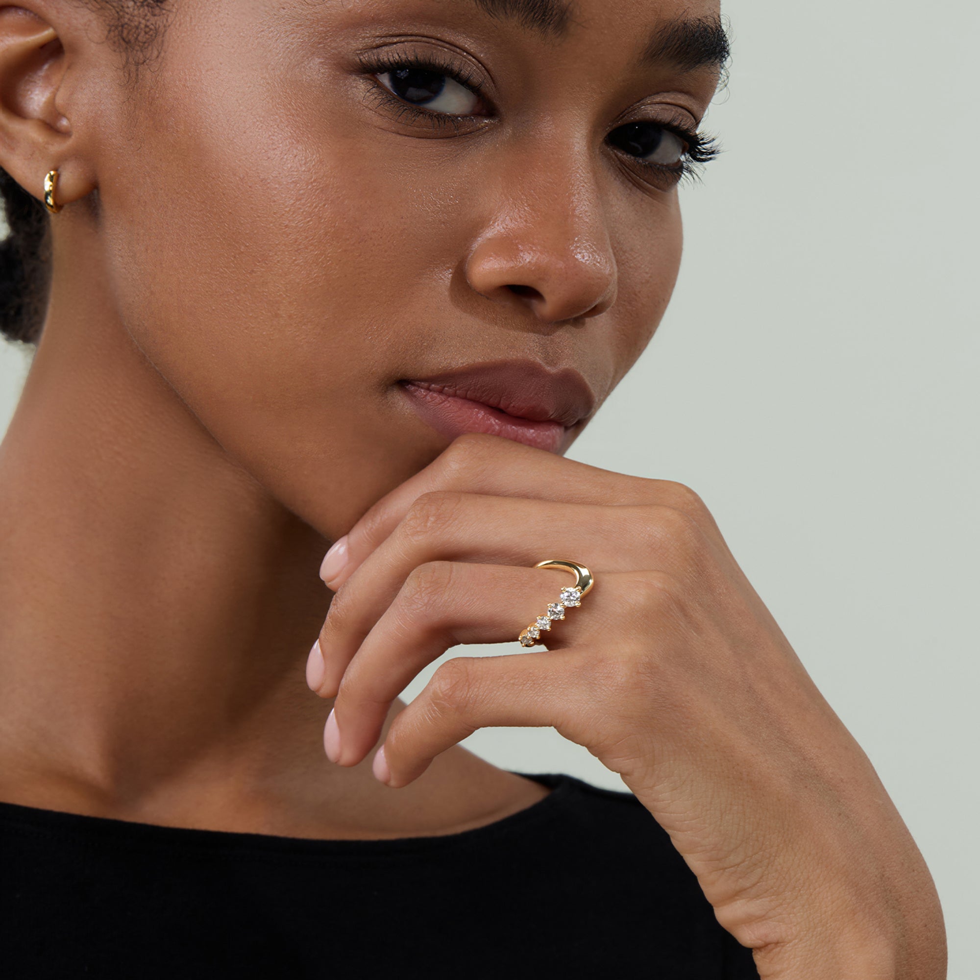 Unique Statement Curved Wedding Rings
