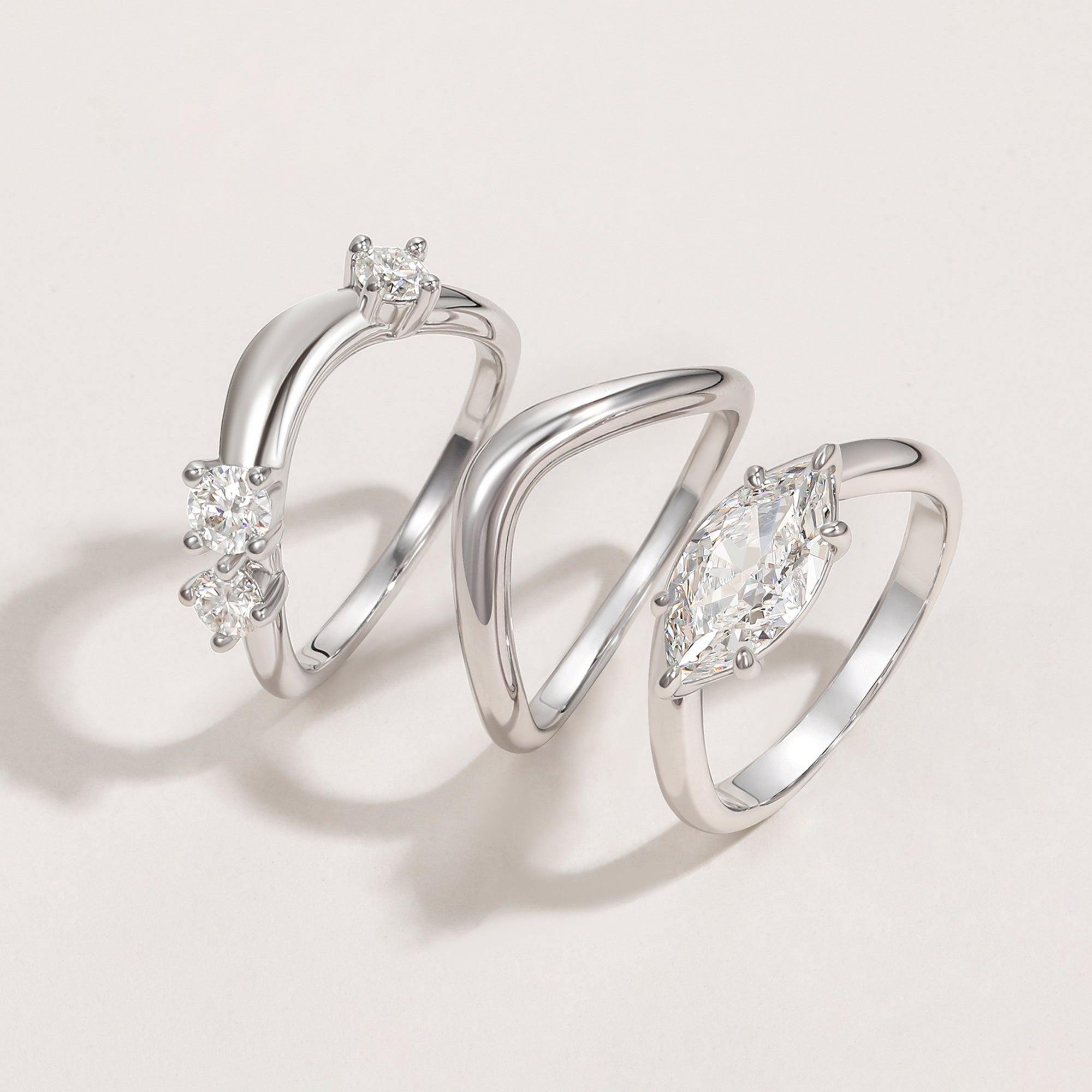 2CT East West Solitaire Marquise Cut Engagement Ring