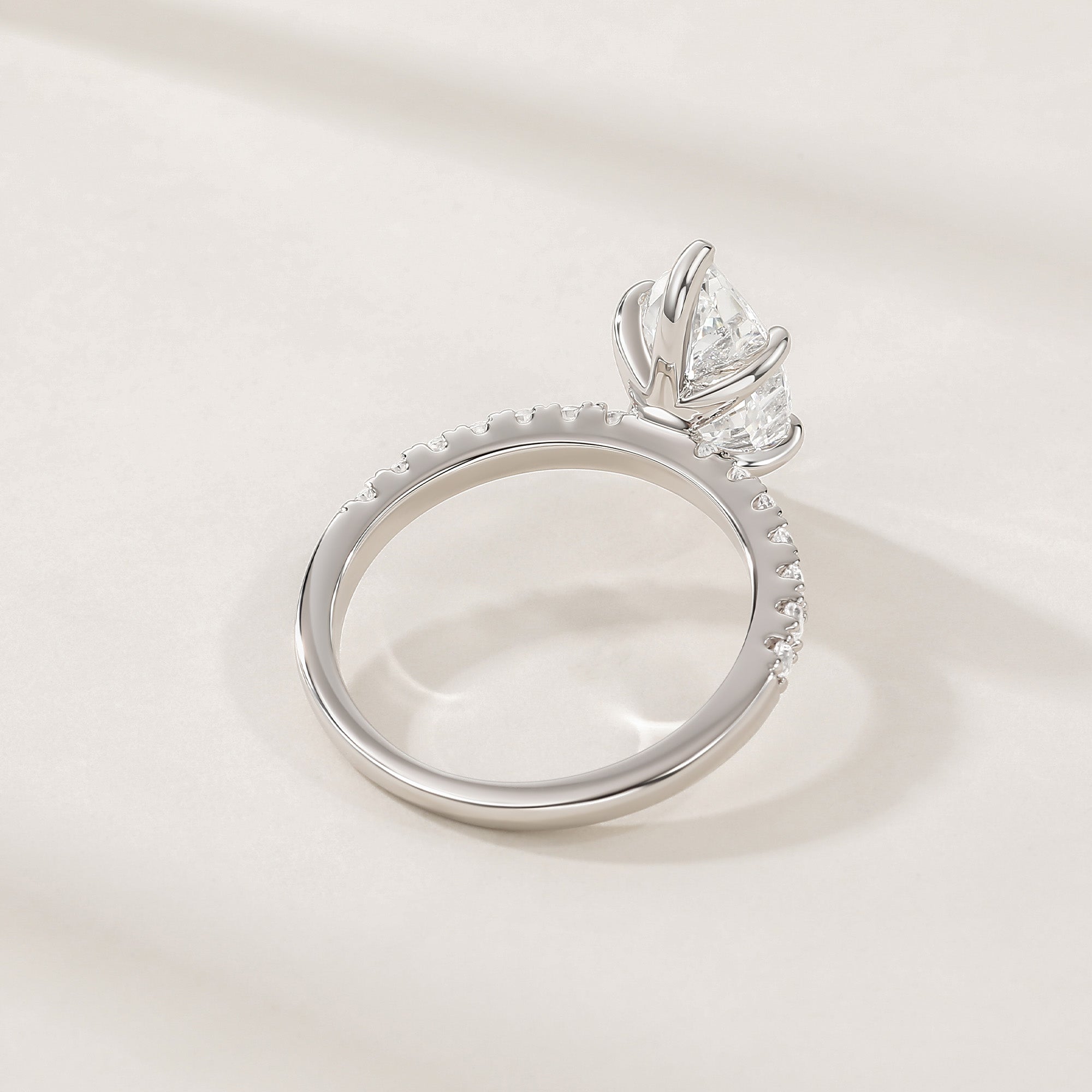 3CT Low Profile Marquise Engagement Ring with Brilliant CZ