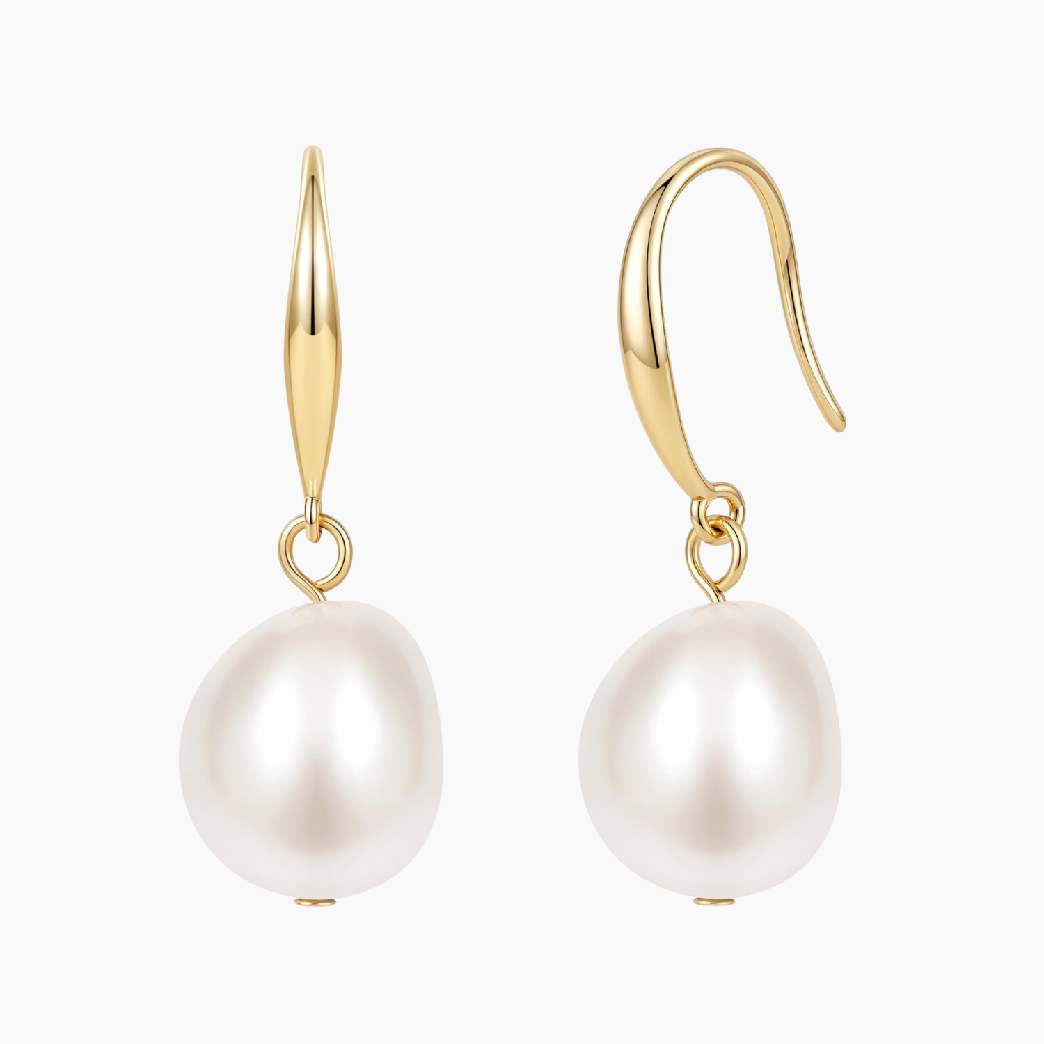 Baroque Freshwater Pearl Hoop Earrings