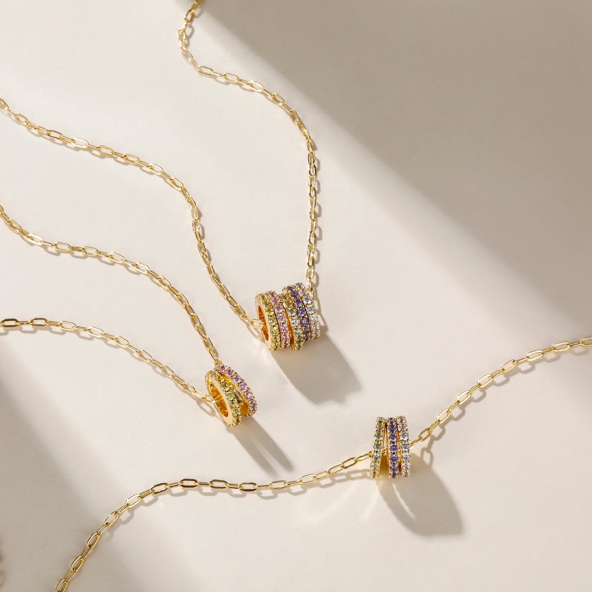 Custom Multiple Birthstone Circle Necklace