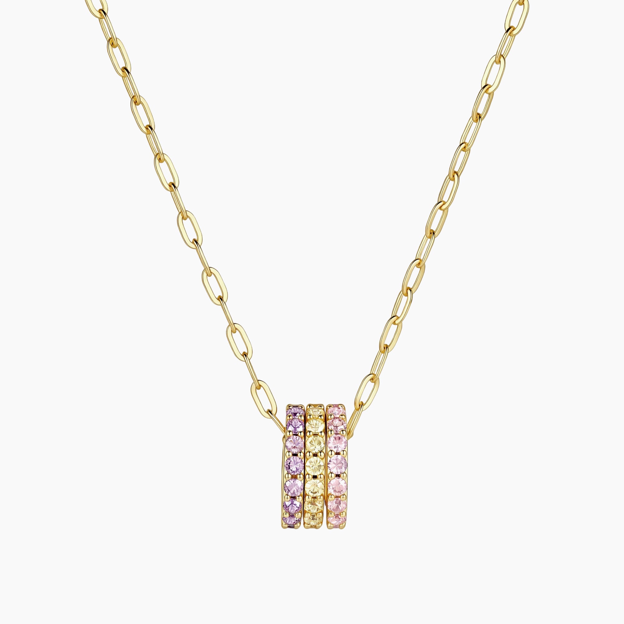 Custom Multiple Birthstone Circle Necklace