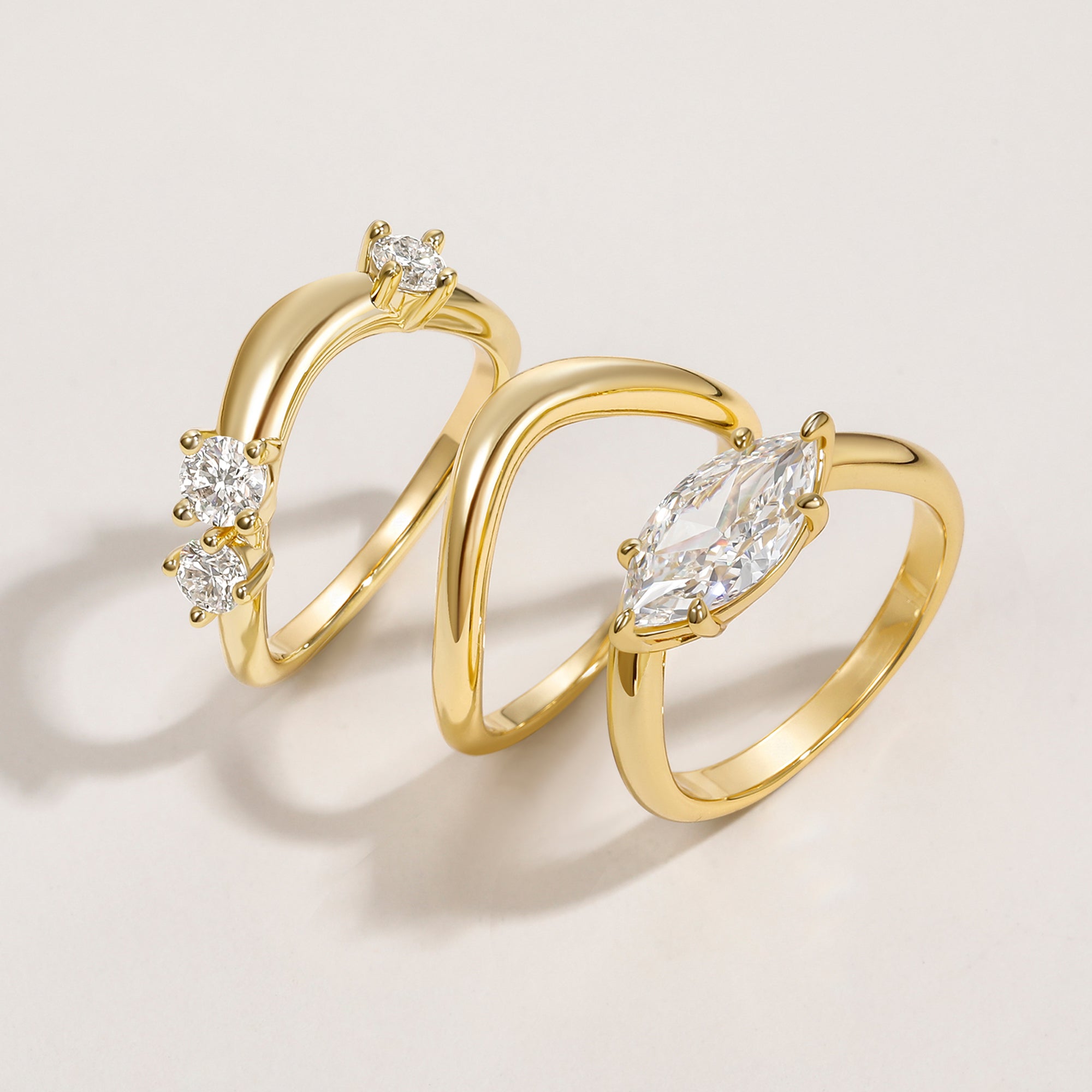 2CT East West Solitaire Marquise Cut Engagement Ring