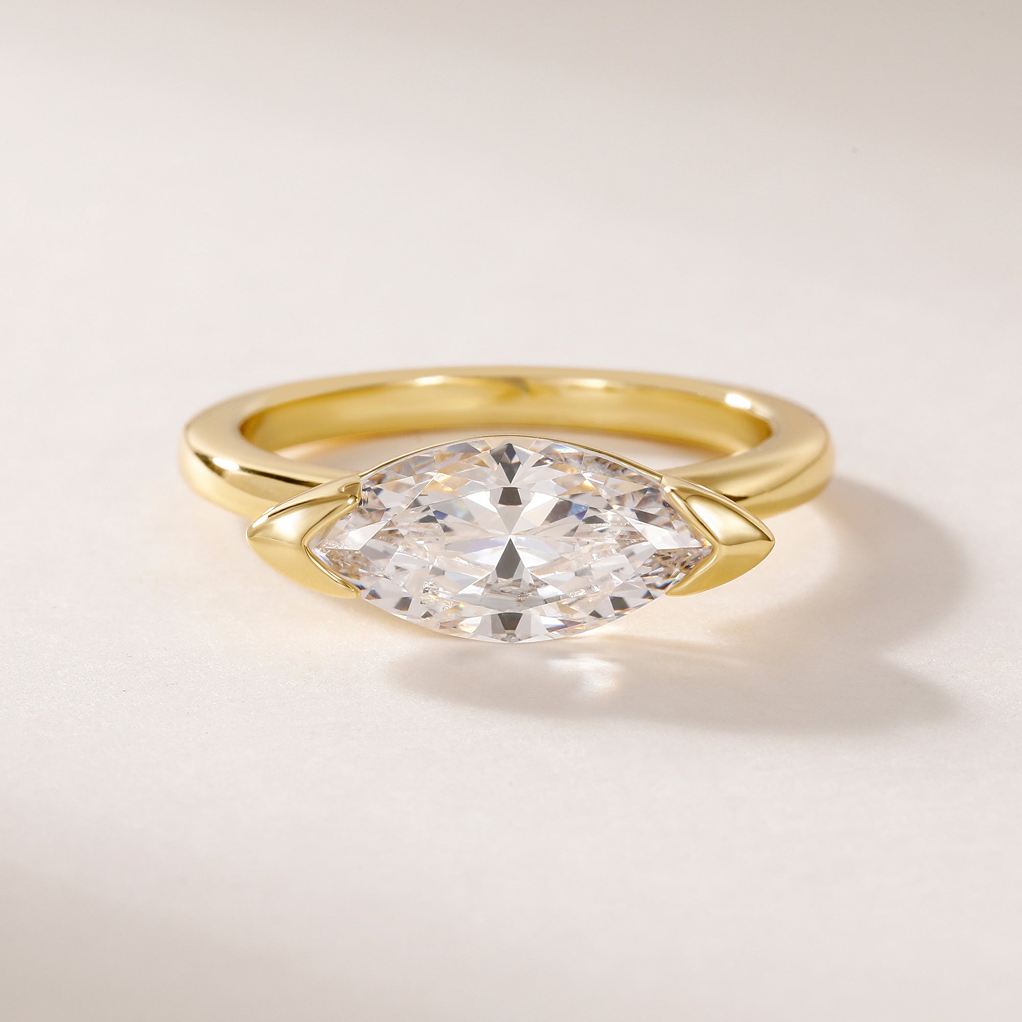 2.5CT East West Marquise Engagement Ring with Western Style