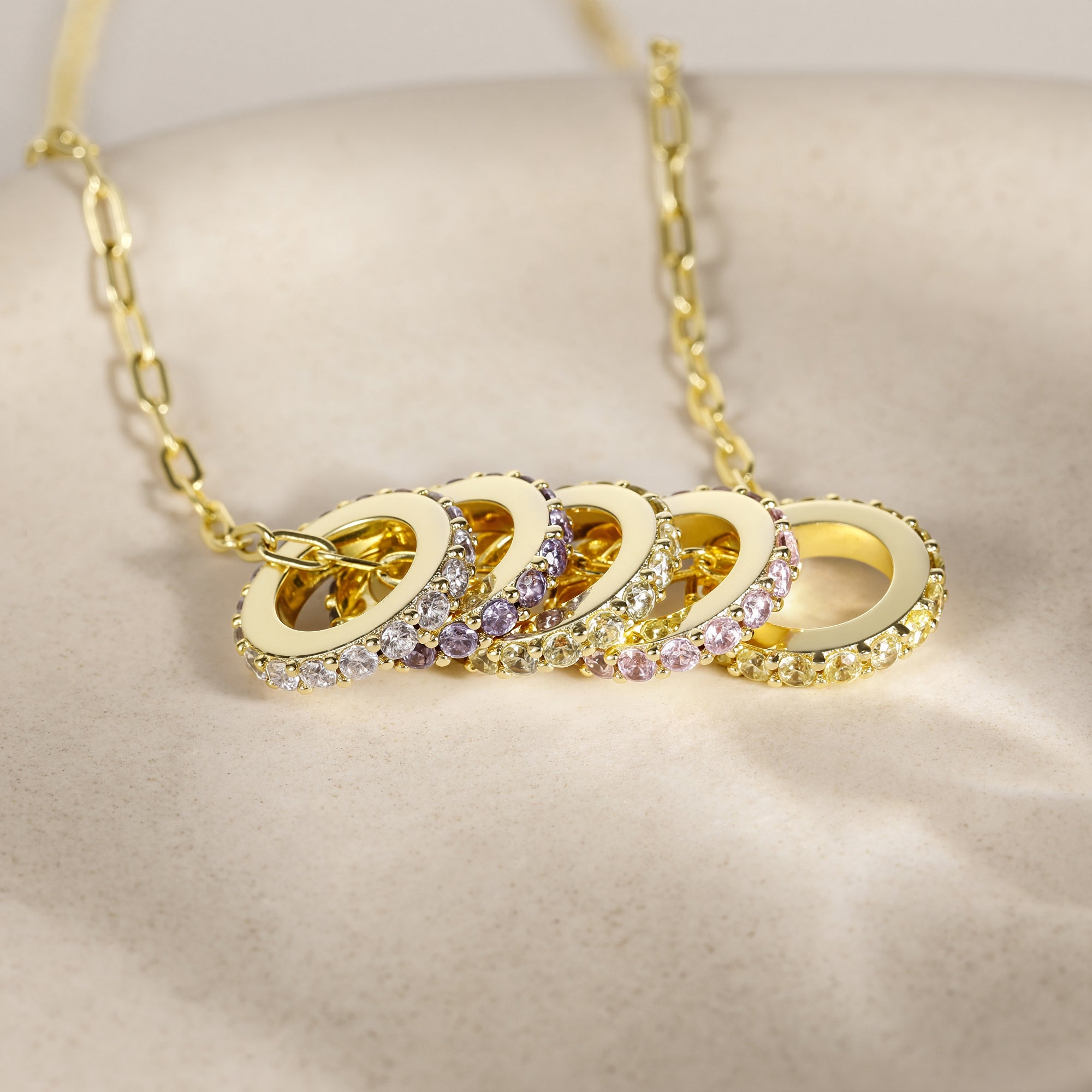 Round Birthstone Charm