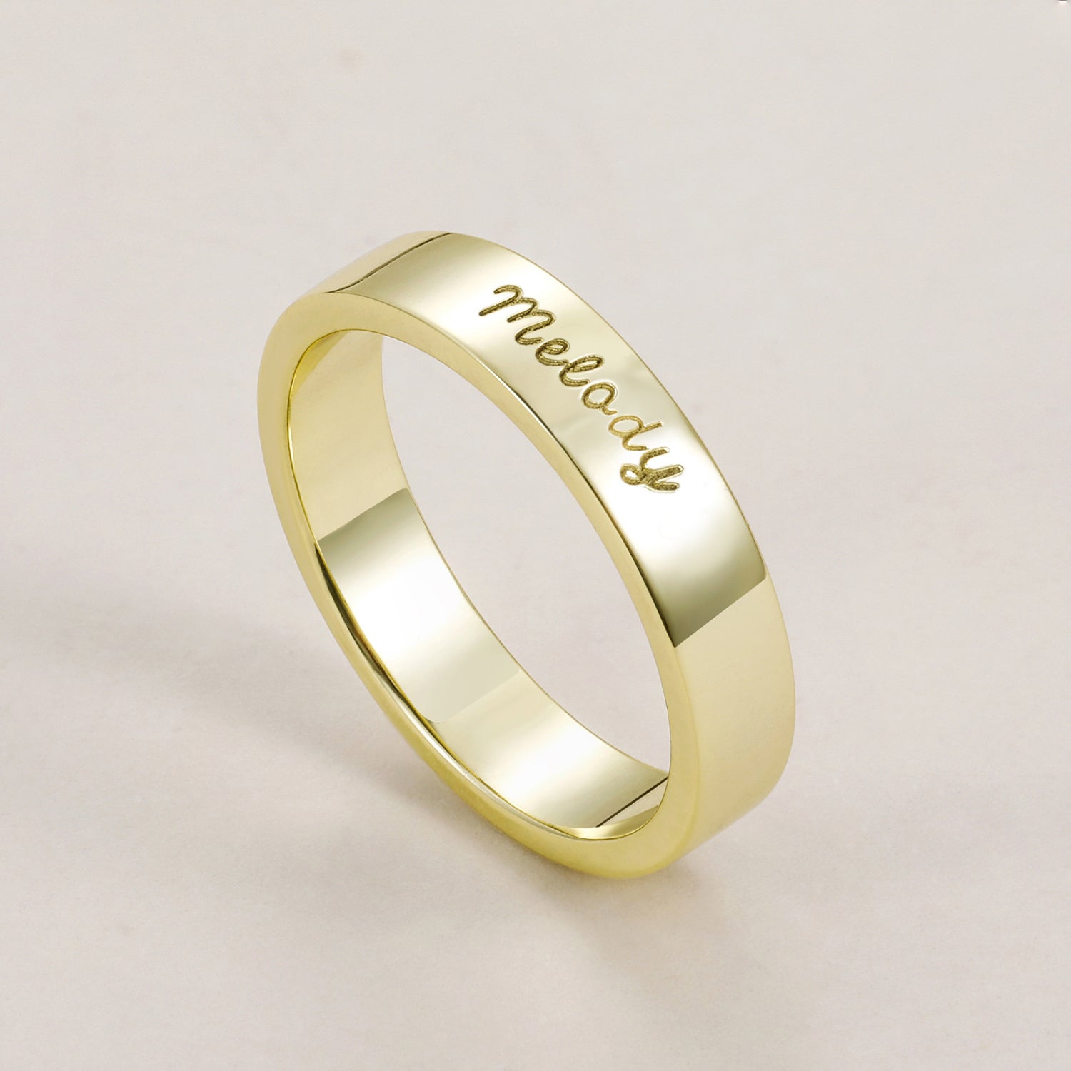 Personalized Engraved Name Ring | 4mm
