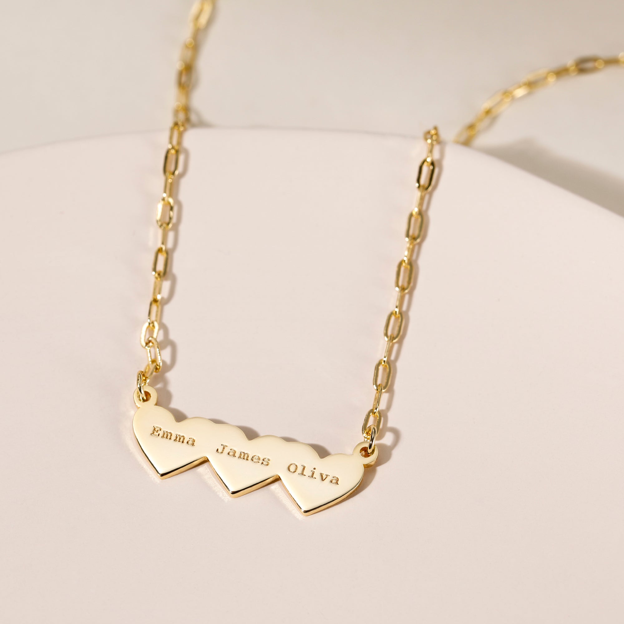 Custom Family Heart Pendant Necklace